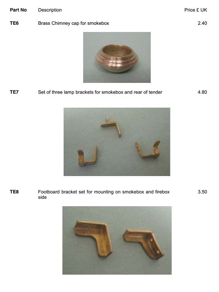 Traction Engine parts Page 4a