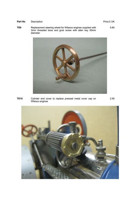 Traction Engine parts Page 5(1a)