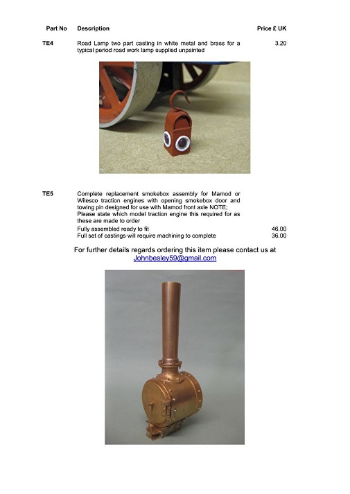 Traction Engine parts Page 3d